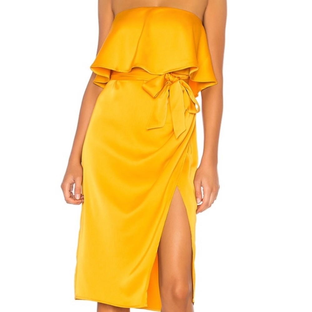 Lovers + Friends Golden Wrap Dress